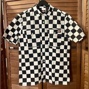 🏁 NWOT | DICKIES Men’s Checkered Button Up Shirt 🏁